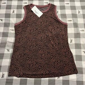 Purple leopard tank